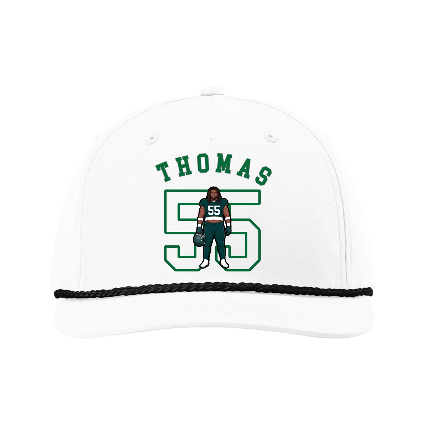 Five-Panel Classic Rope Cap — Shirsey Arch in White