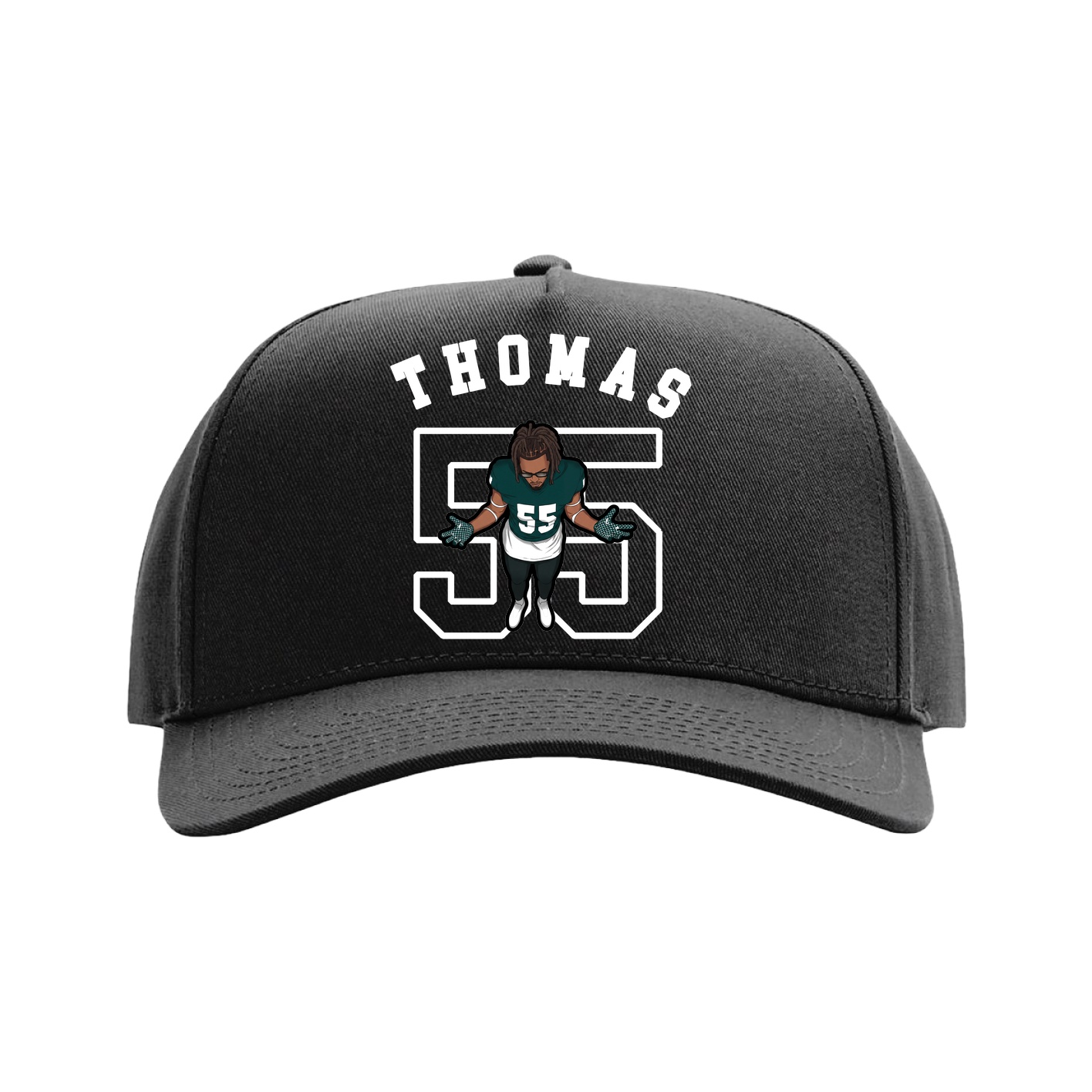 Full Fabric Five-Panel Champ Cap — Shirsey Arch in Black