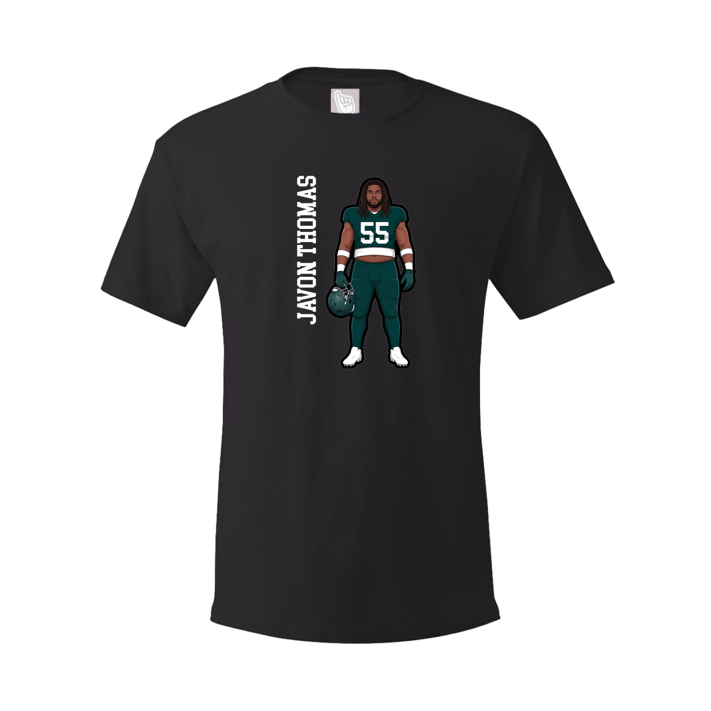 Youth Tee — Name Vertical in Black