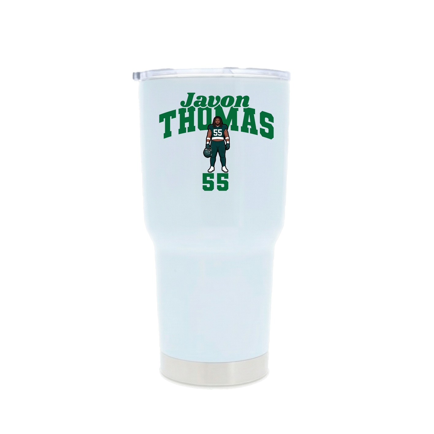 30oz Stainless Steel Tumbler — Signature Arch in White