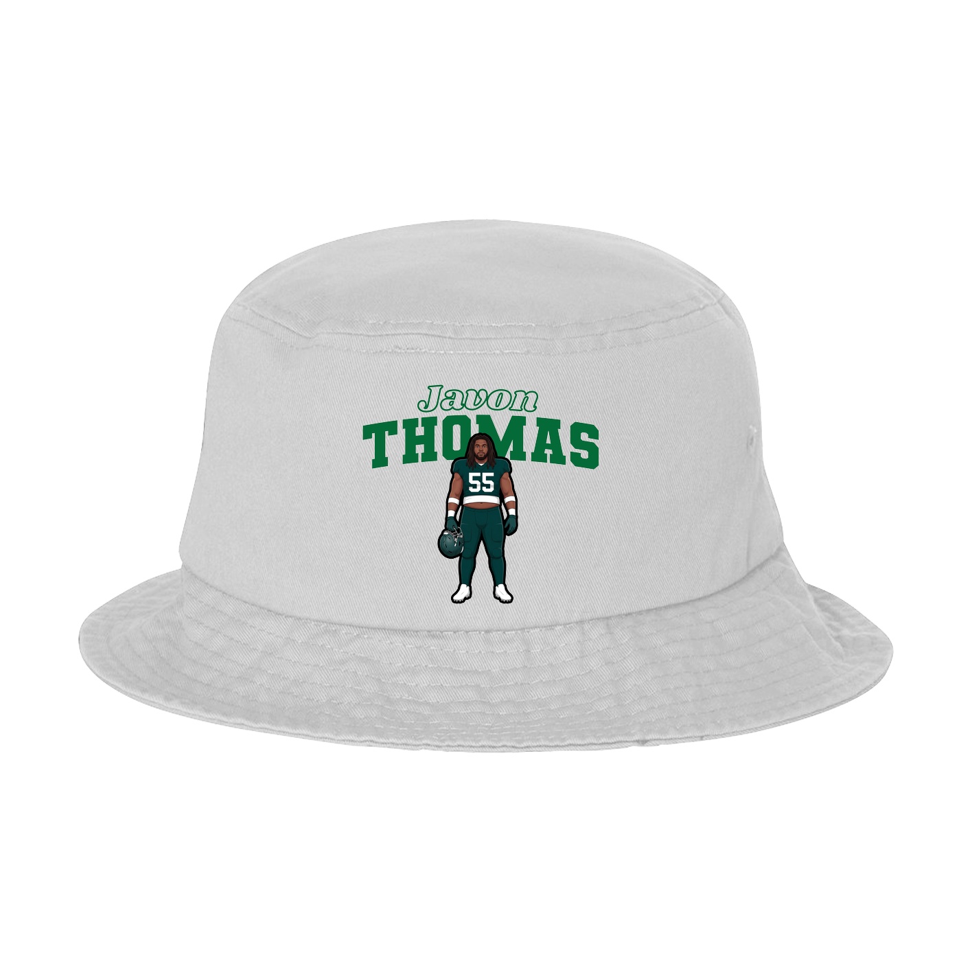 Bucket Cap — Name Arch in White