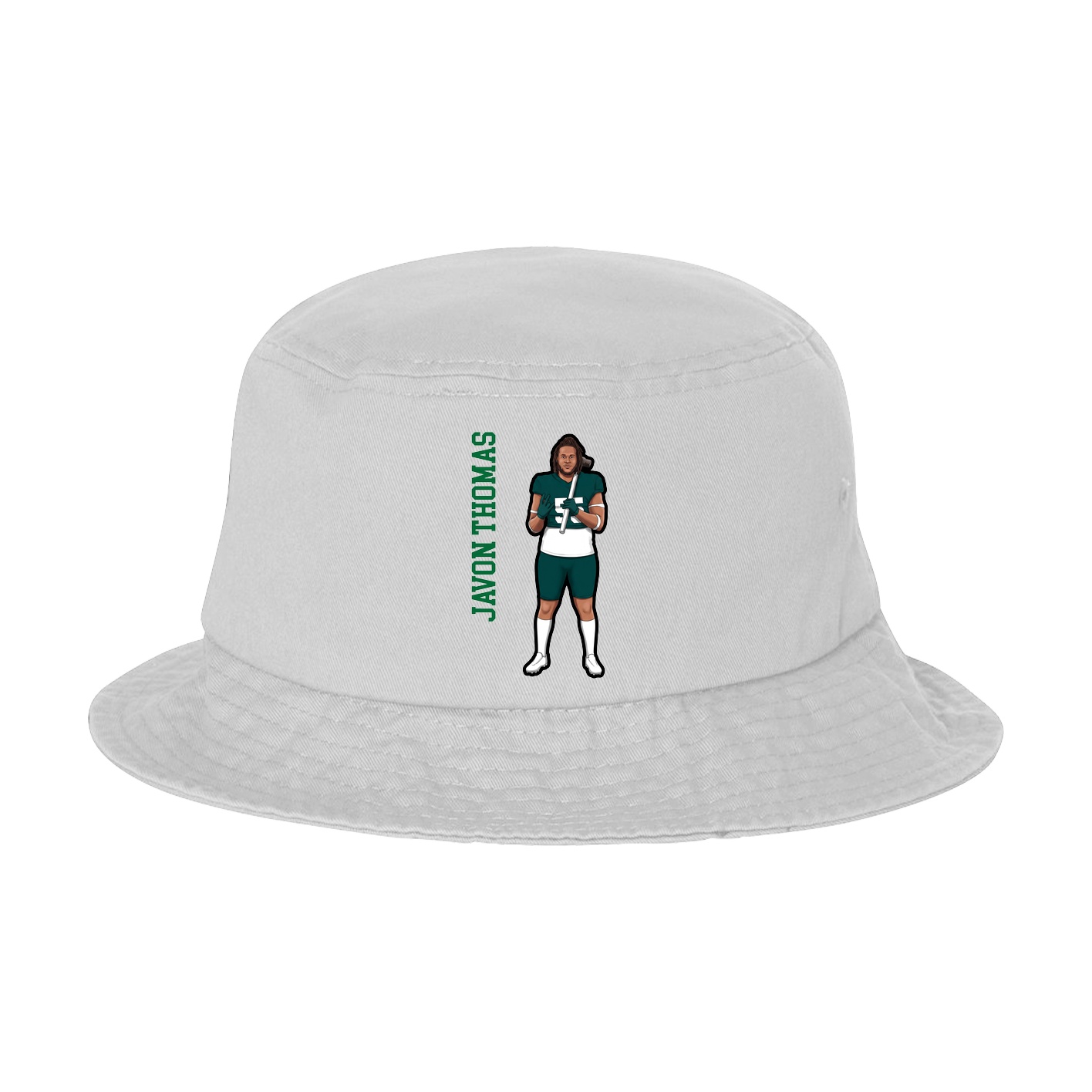 Bucket Cap — Name Vertical in White