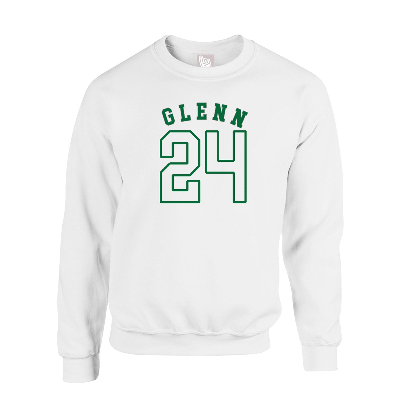 Fleece Crew — Shirsey Arch in White