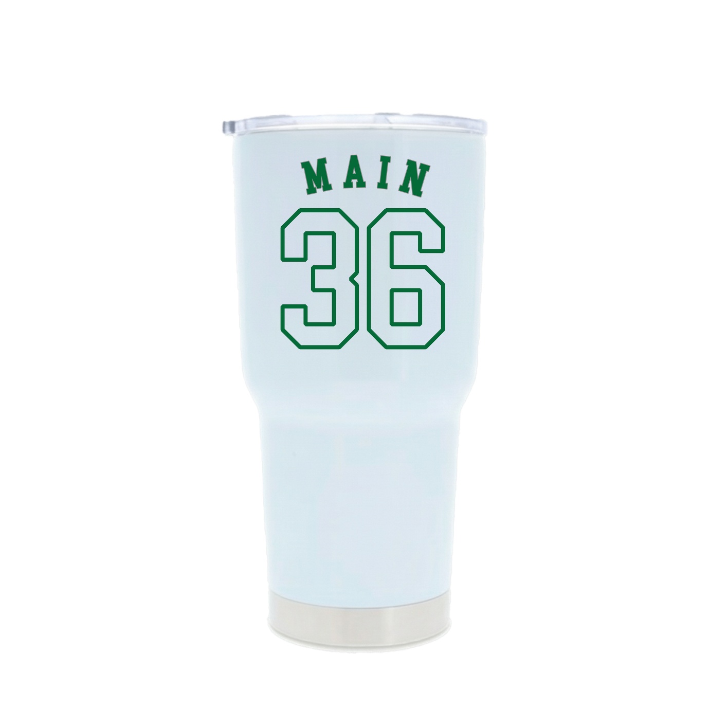30oz Stainless Steel Tumbler — Shirsey Arch in White