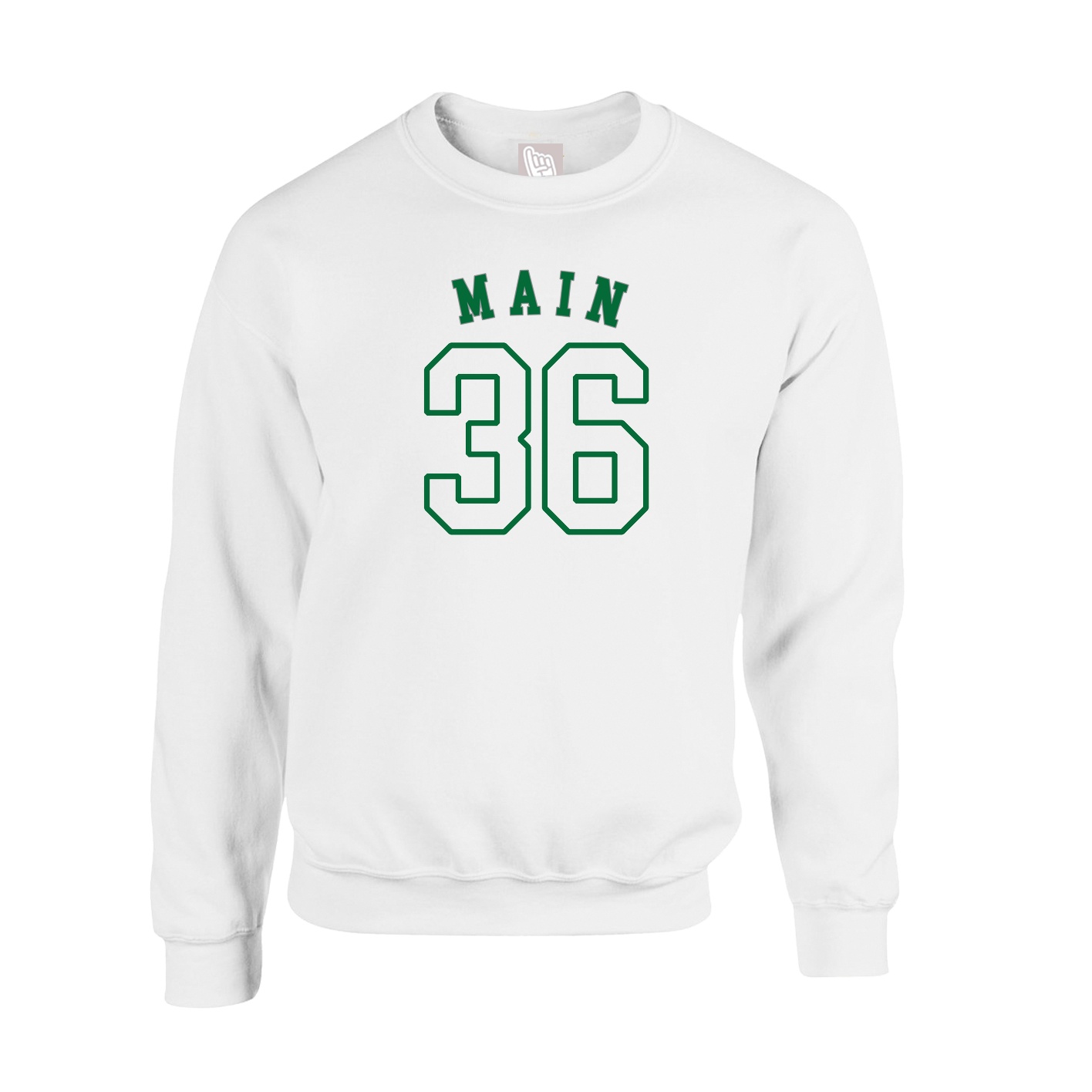 Fleece Crew — Shirsey Arch in White