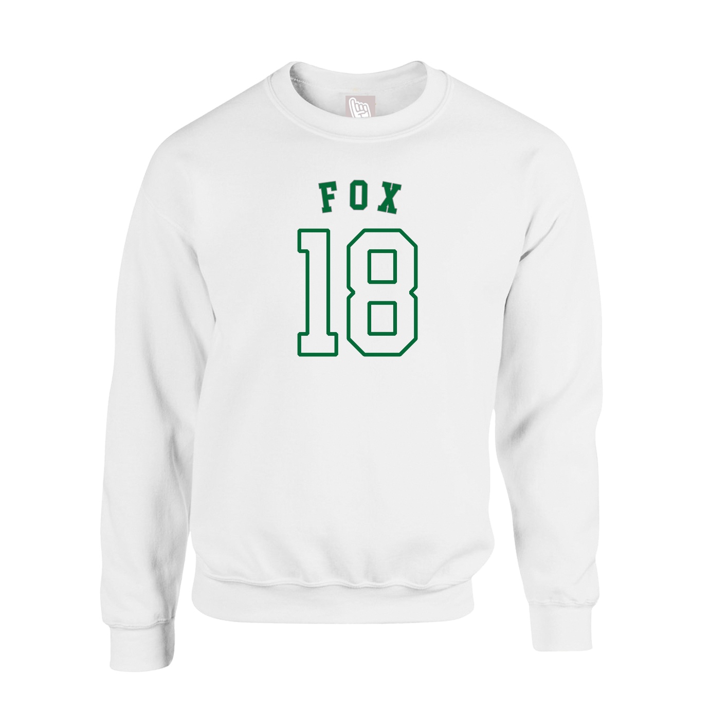 Fleece Crew — Shirsey Arch in White
