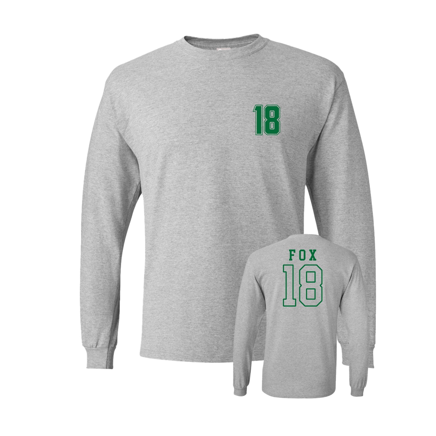Long Sleeve Tee — Chest Back in Grey