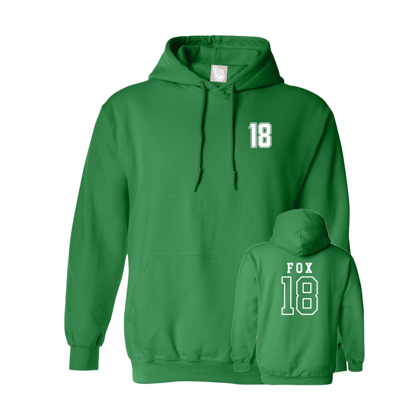 Hoodie — Chest Back in Green