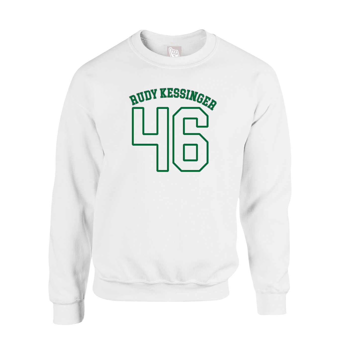 Fleece Crew — Shirsey Arch in White