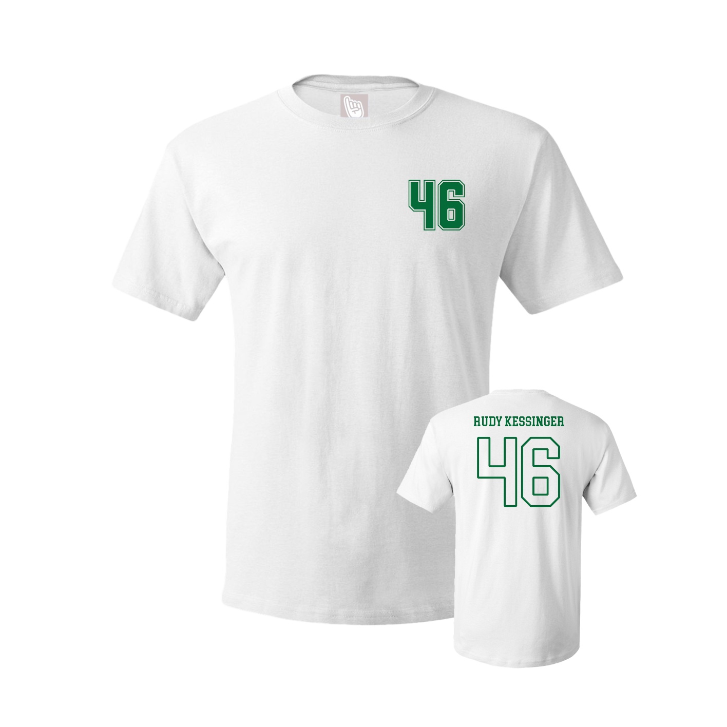 Youth Tee — Chest Back in White