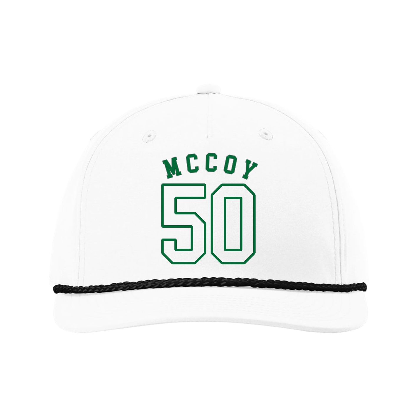Five-Panel Classic Rope Cap — Shirsey Arch in White