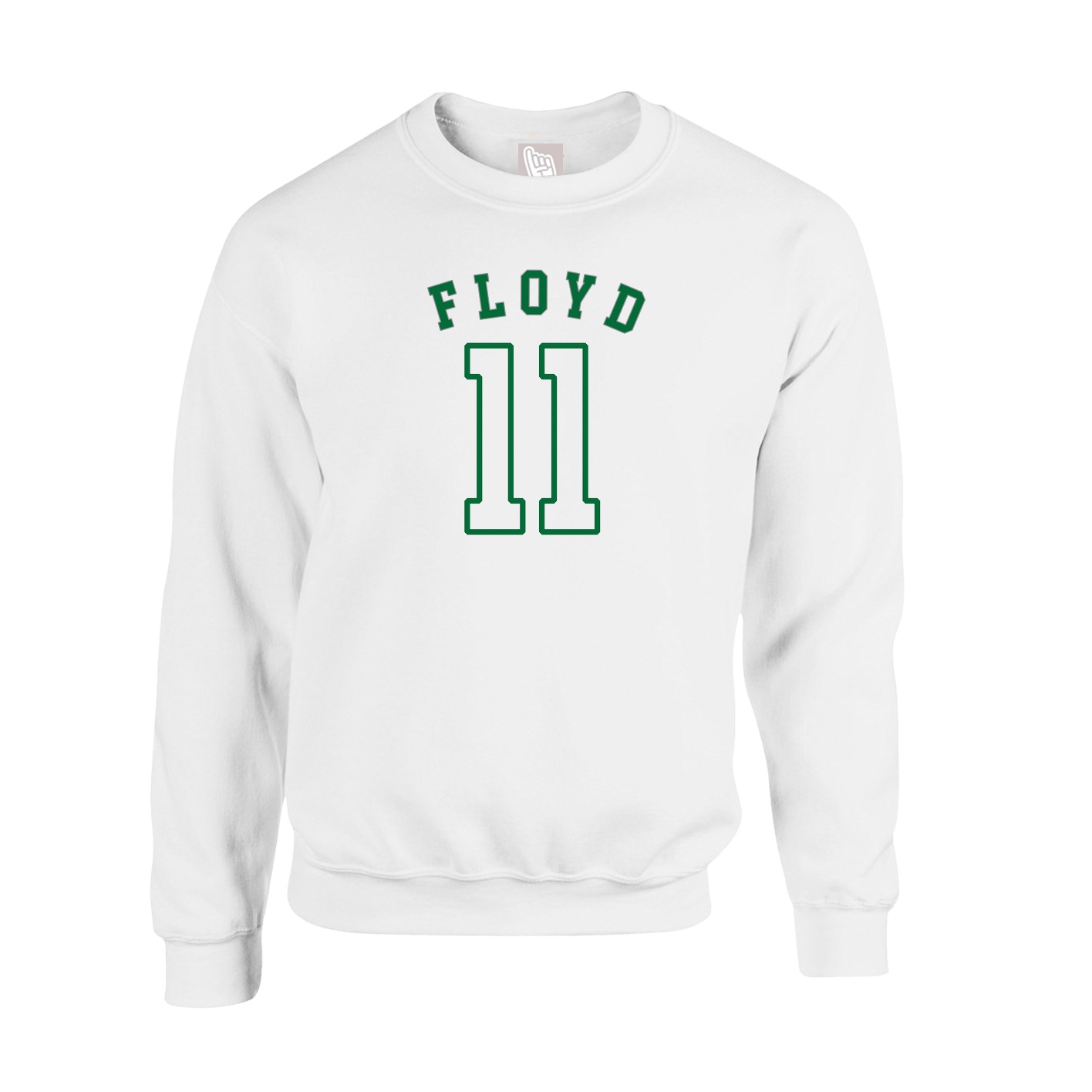 Fleece Crew — Shirsey Arch in White