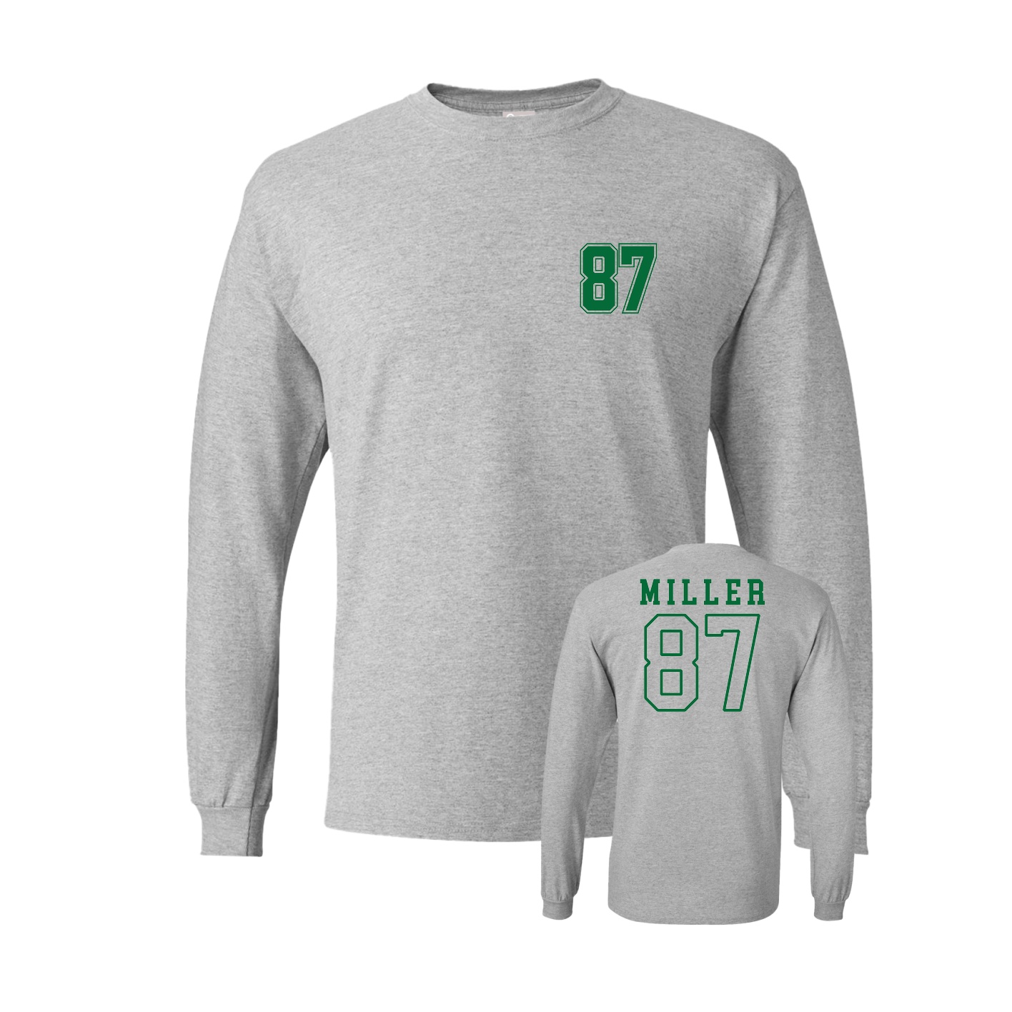 Long Sleeve Tee — Chest Back in Grey