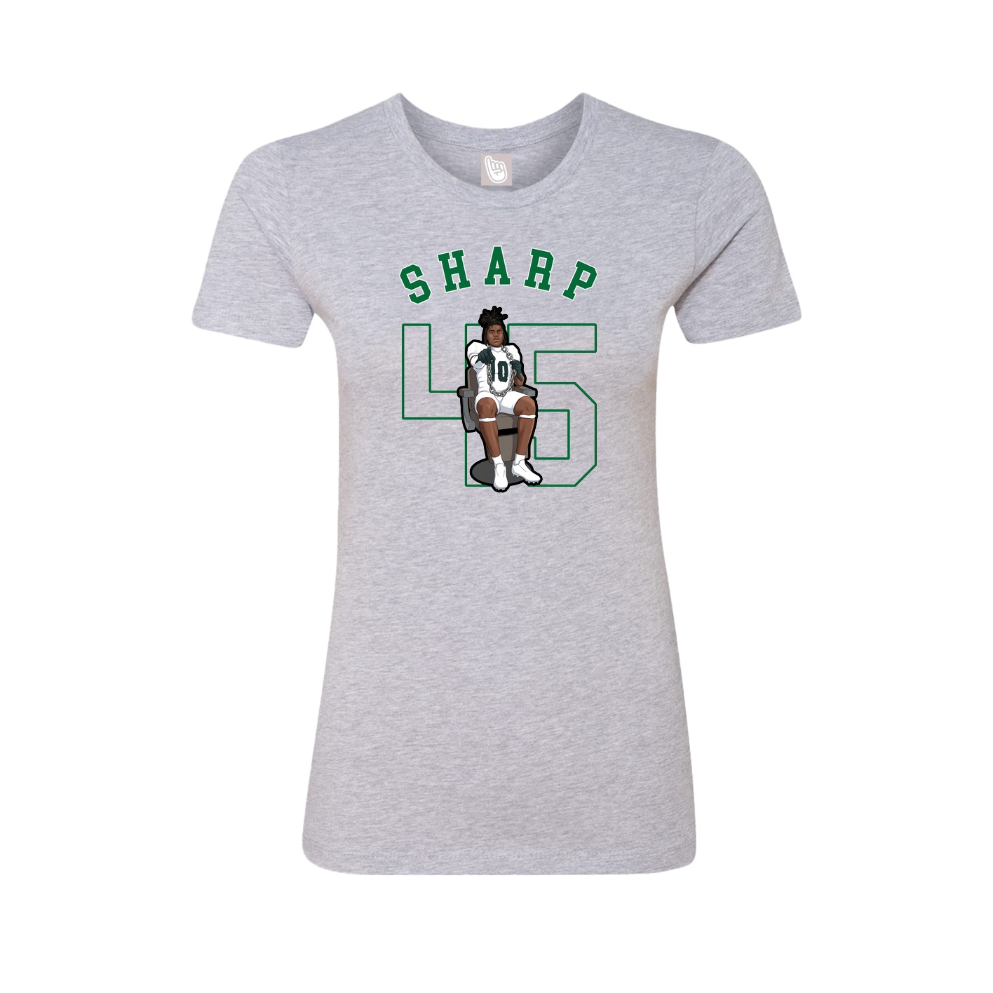 Fitted Women's Tee — Shirsey Arch in Grey
