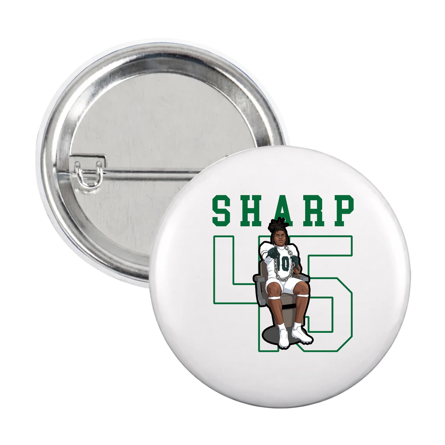 Game Day Button — Shirsey in White