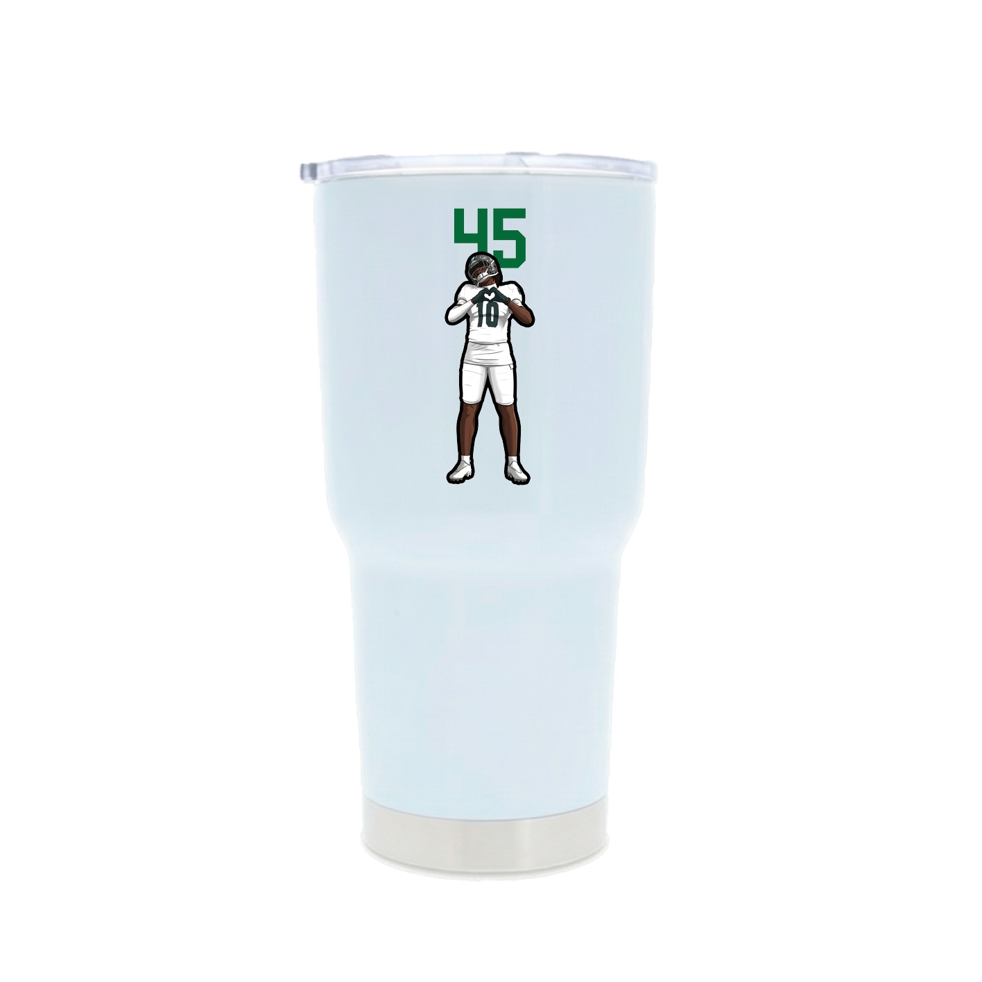 30oz Stainless Steel Tumbler — Number Top in White