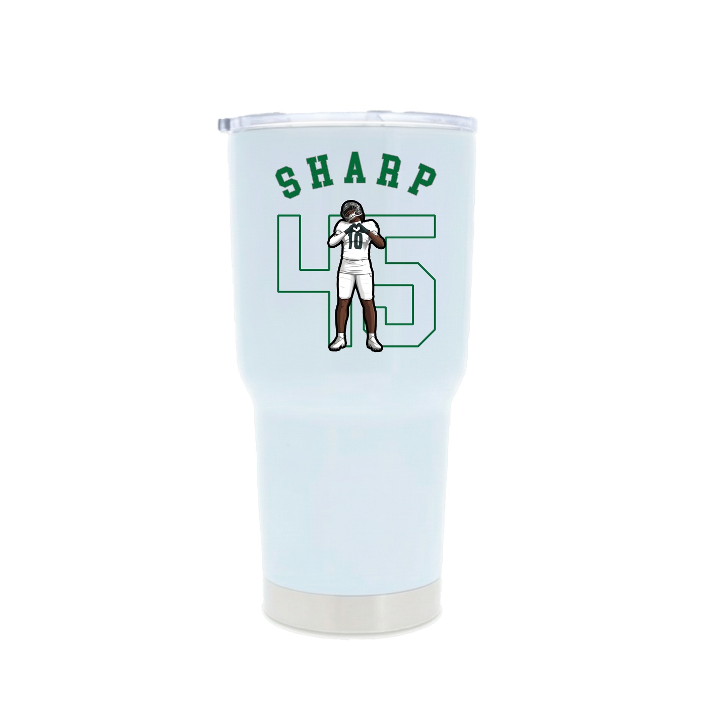 30oz Stainless Steel Tumbler — Shirsey Arch in White