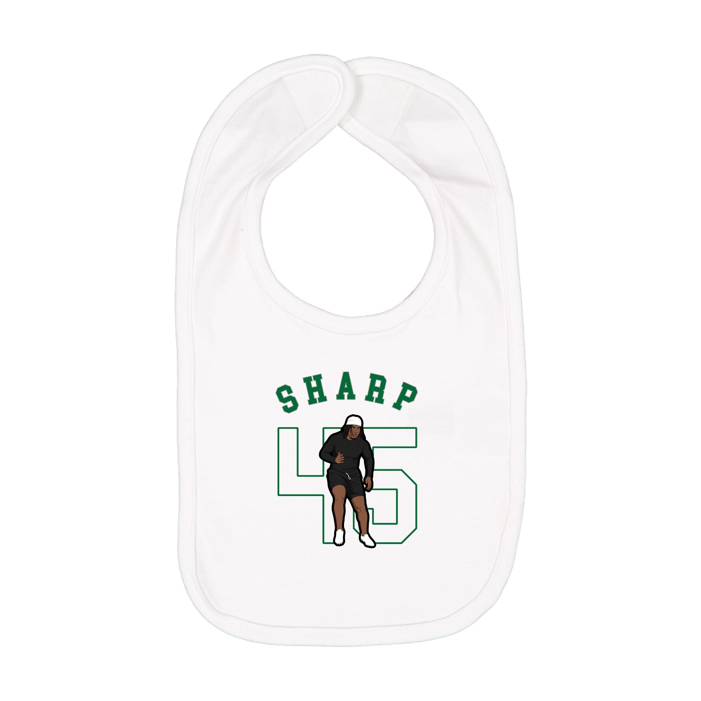 Infant Bib — Shirsey Arch in White