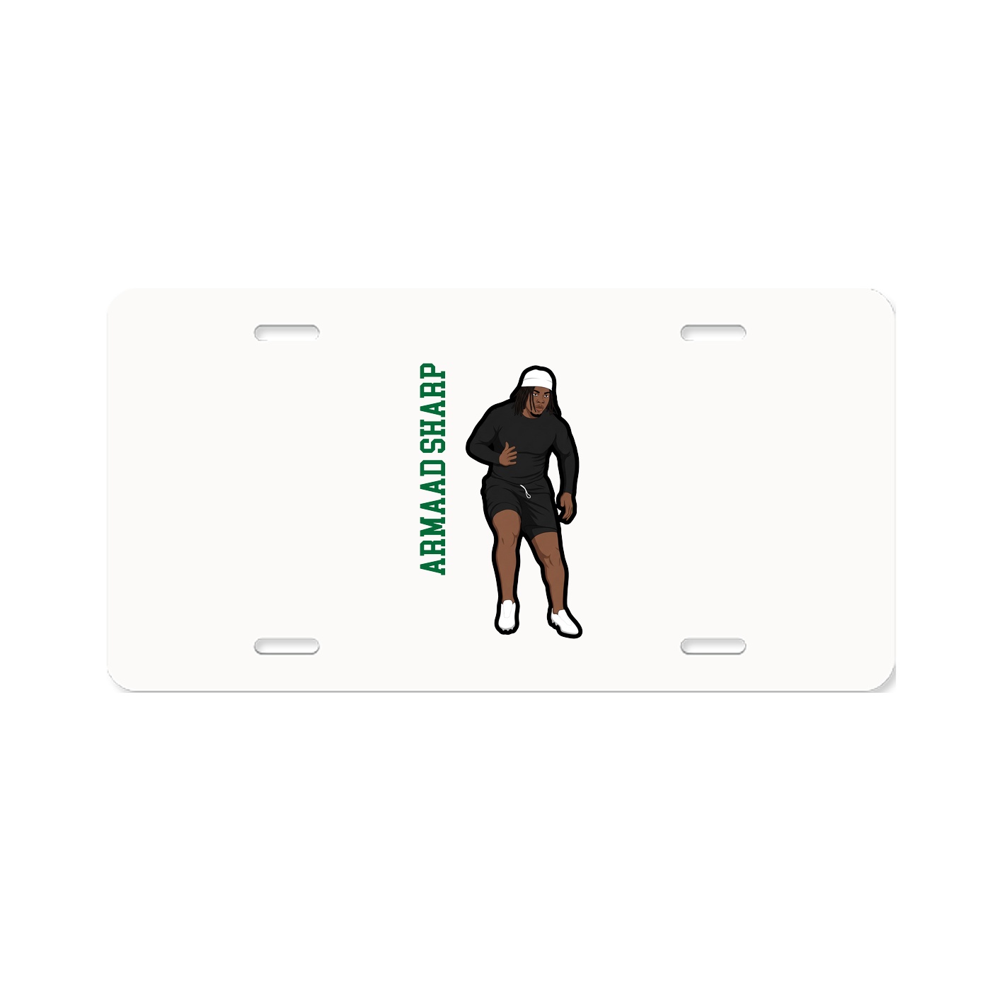 License Plate — Name Vertical in Classic