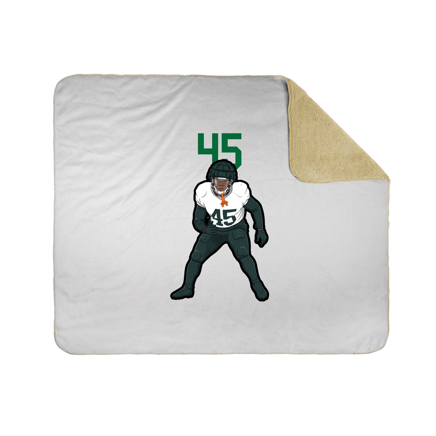 Throw Blanket — Number Top in White