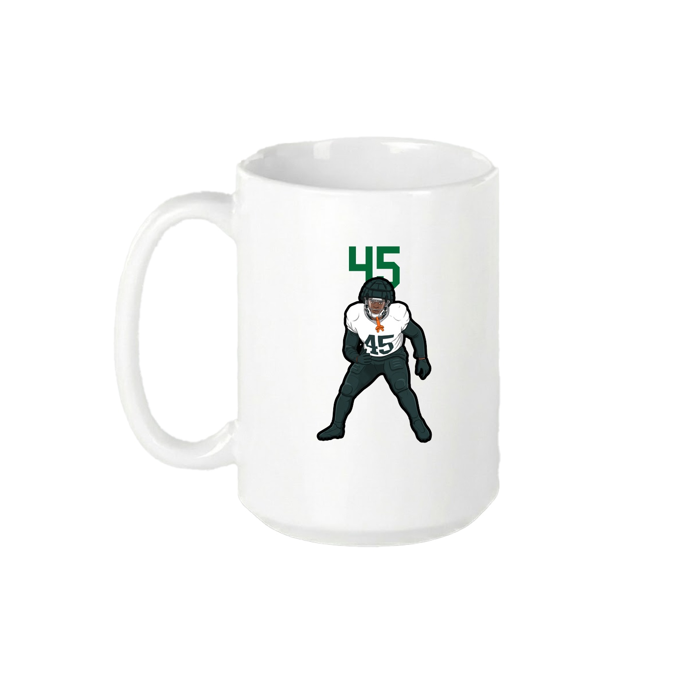 15oz Coffee Mug — Number Top in White