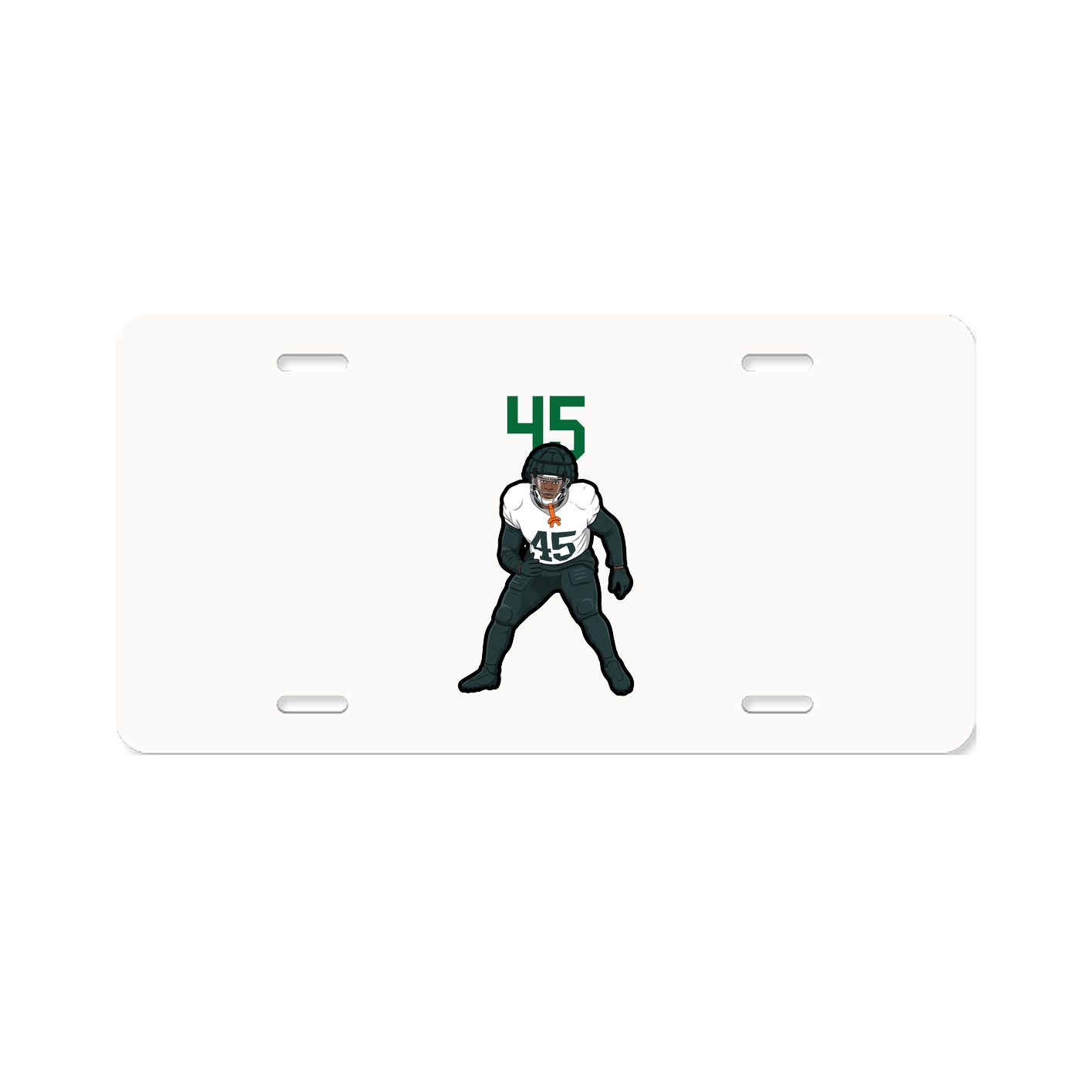 License Plate — Number Top in Classic