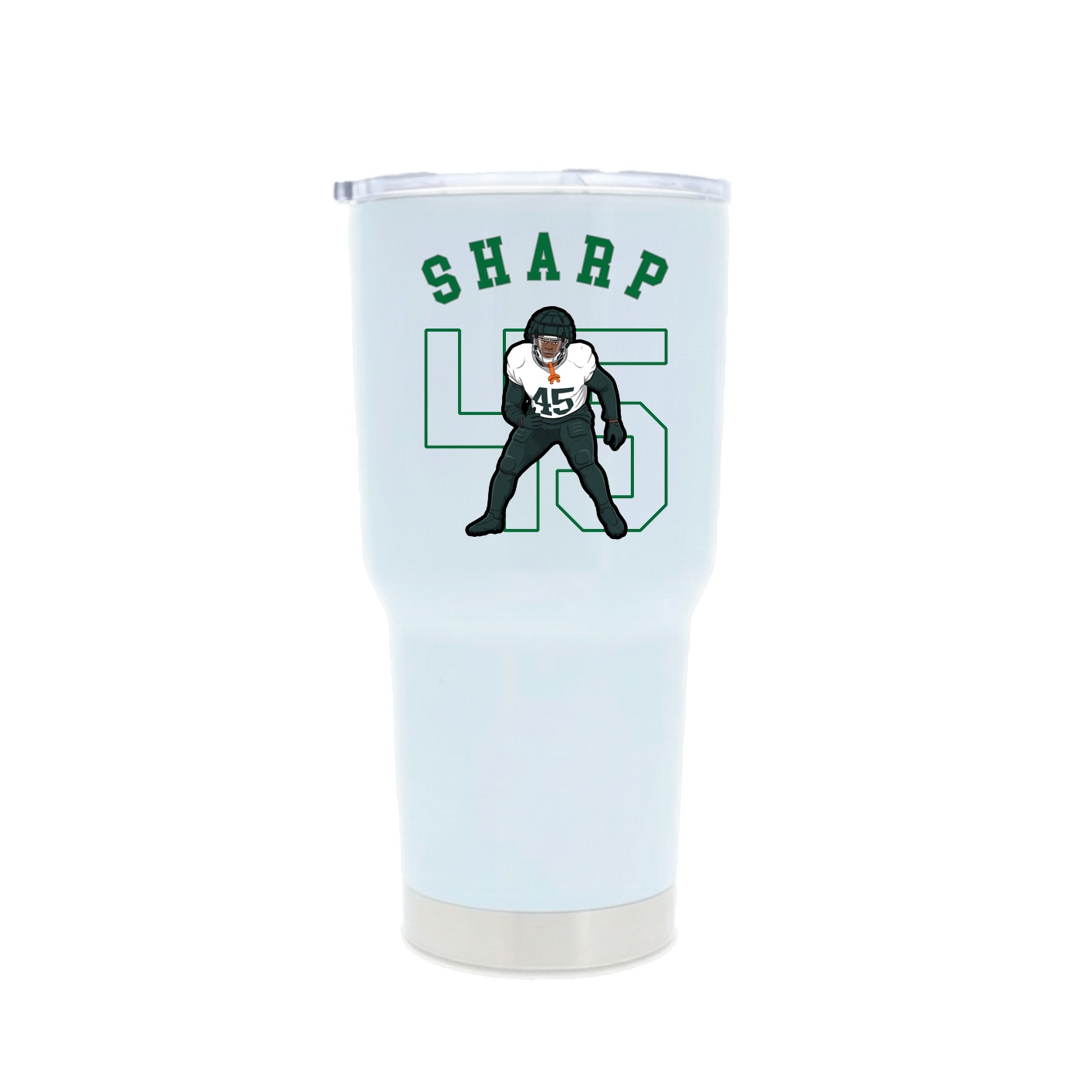 30oz Stainless Steel Tumbler — Shirsey Arch in White