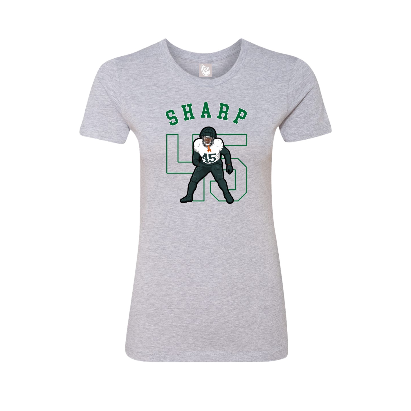 Fitted Women's Tee — Shirsey Arch in Grey