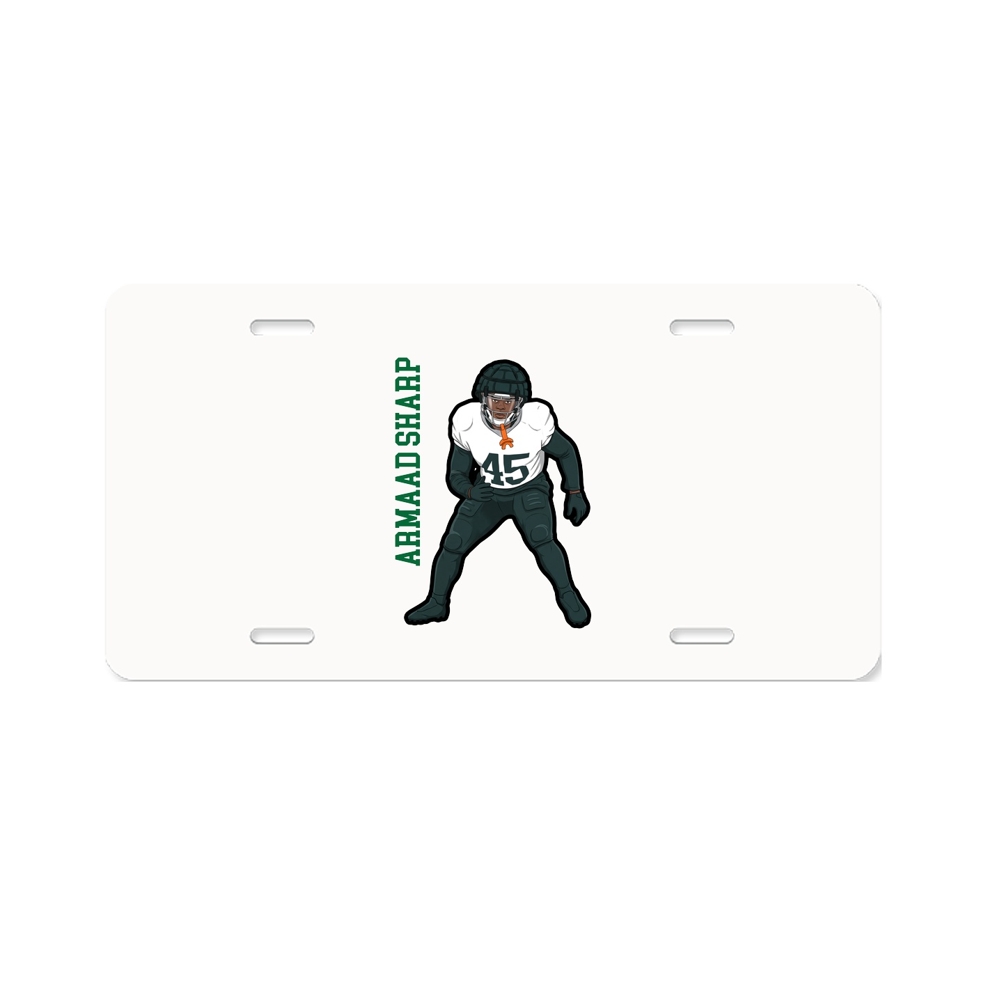 License Plate — Name Vertical in Classic