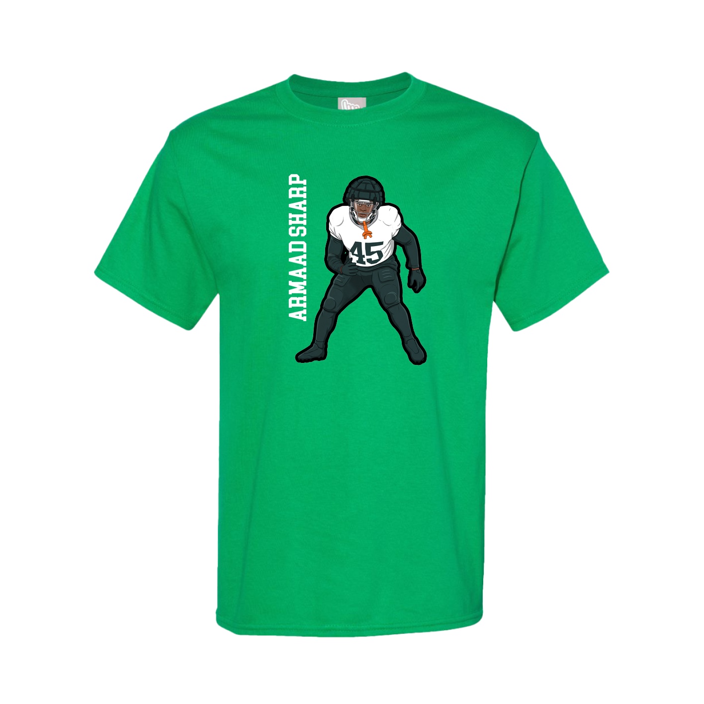 Tee — Name Vertical in Green