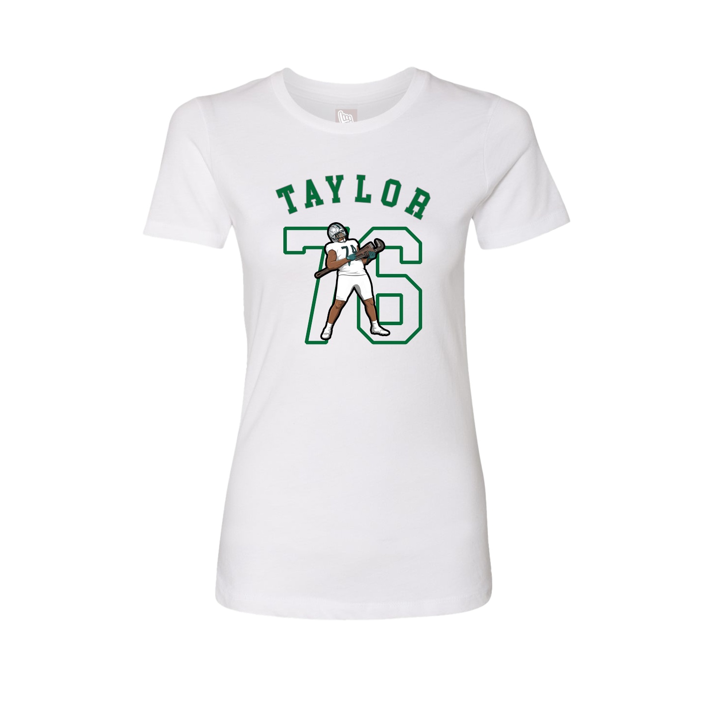 Fitted Women's Tee — Shirsey Arch in White