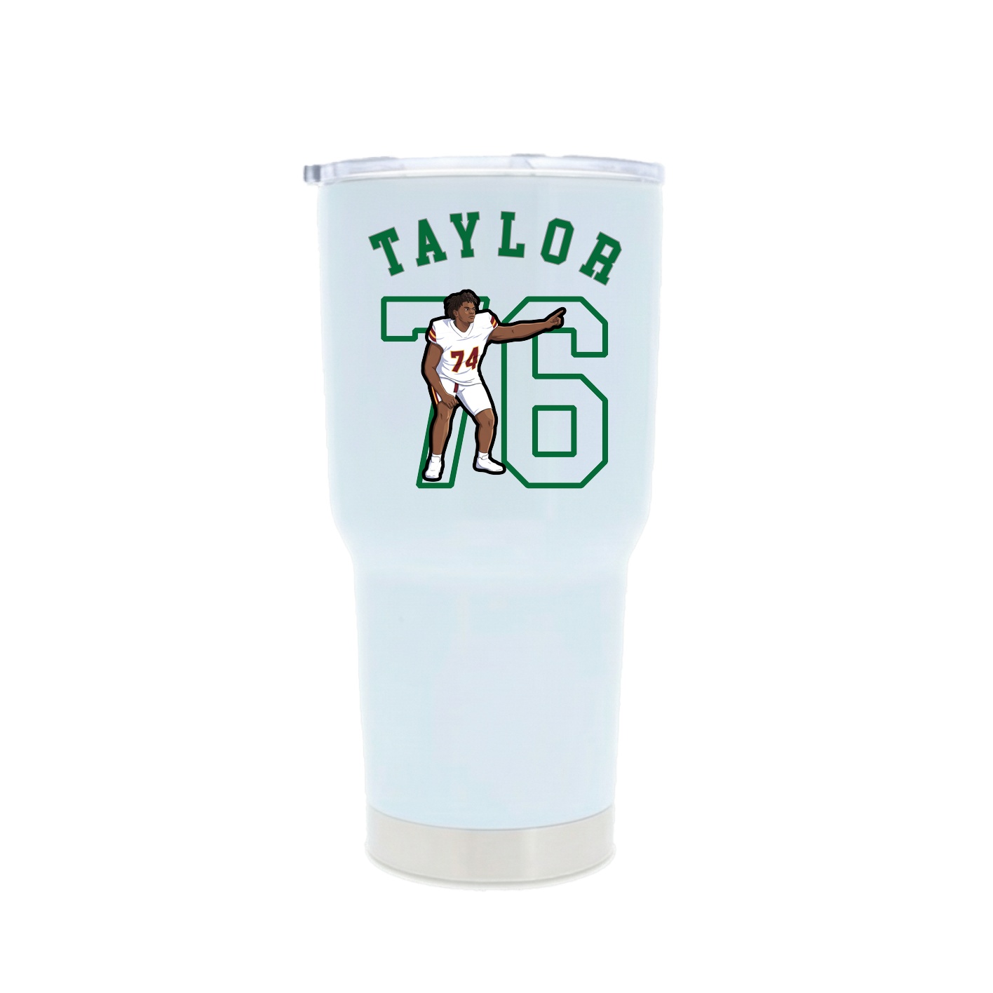 30oz Stainless Steel Tumbler — Shirsey Arch in White