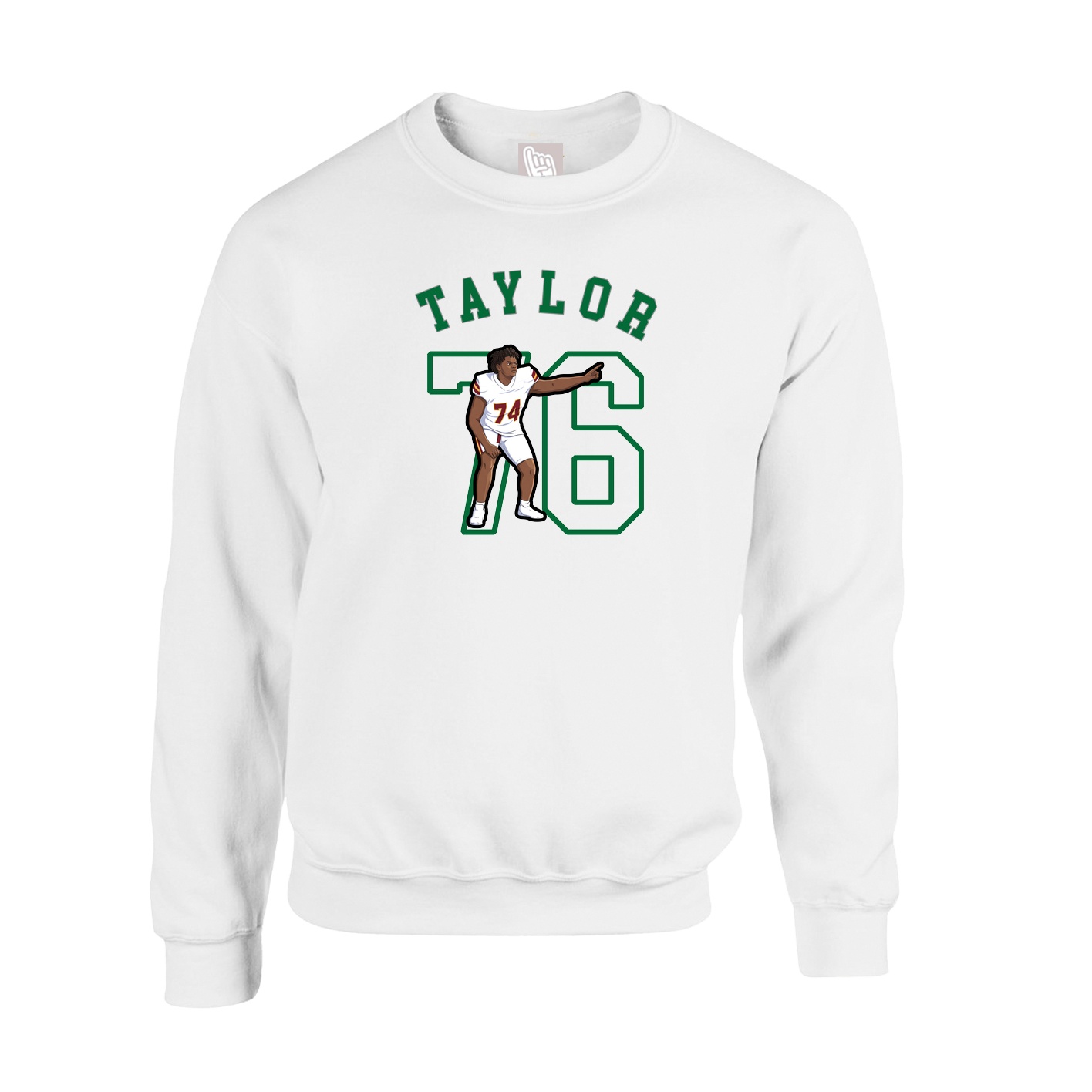 Fleece Crew — Shirsey Arch in White
