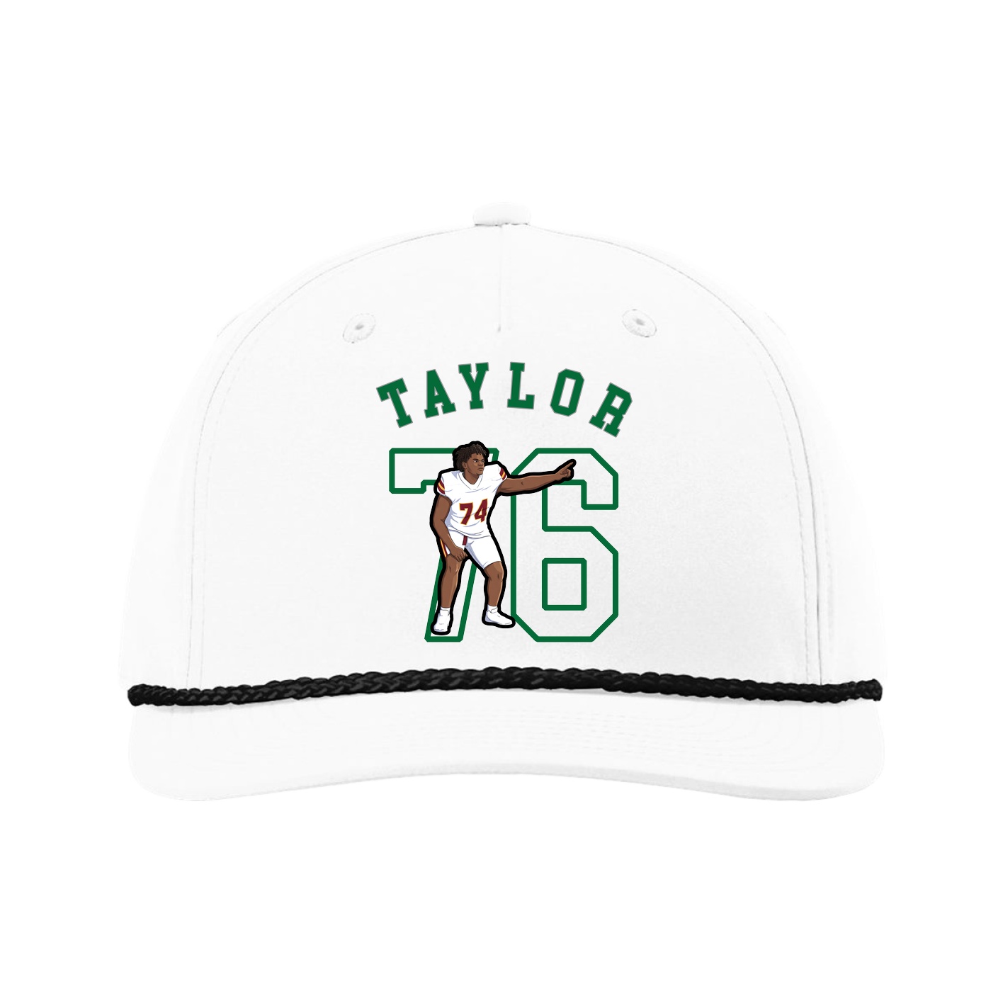 Five-Panel Classic Rope Cap — Shirsey Arch in White