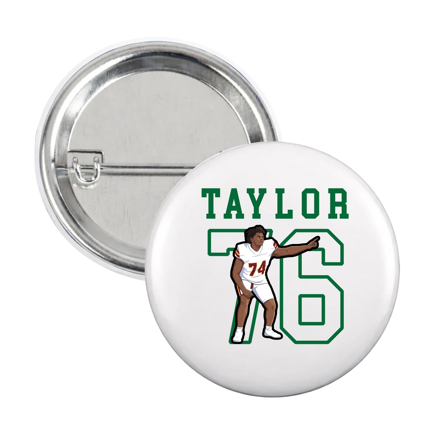 Game Day Button — Shirsey in White