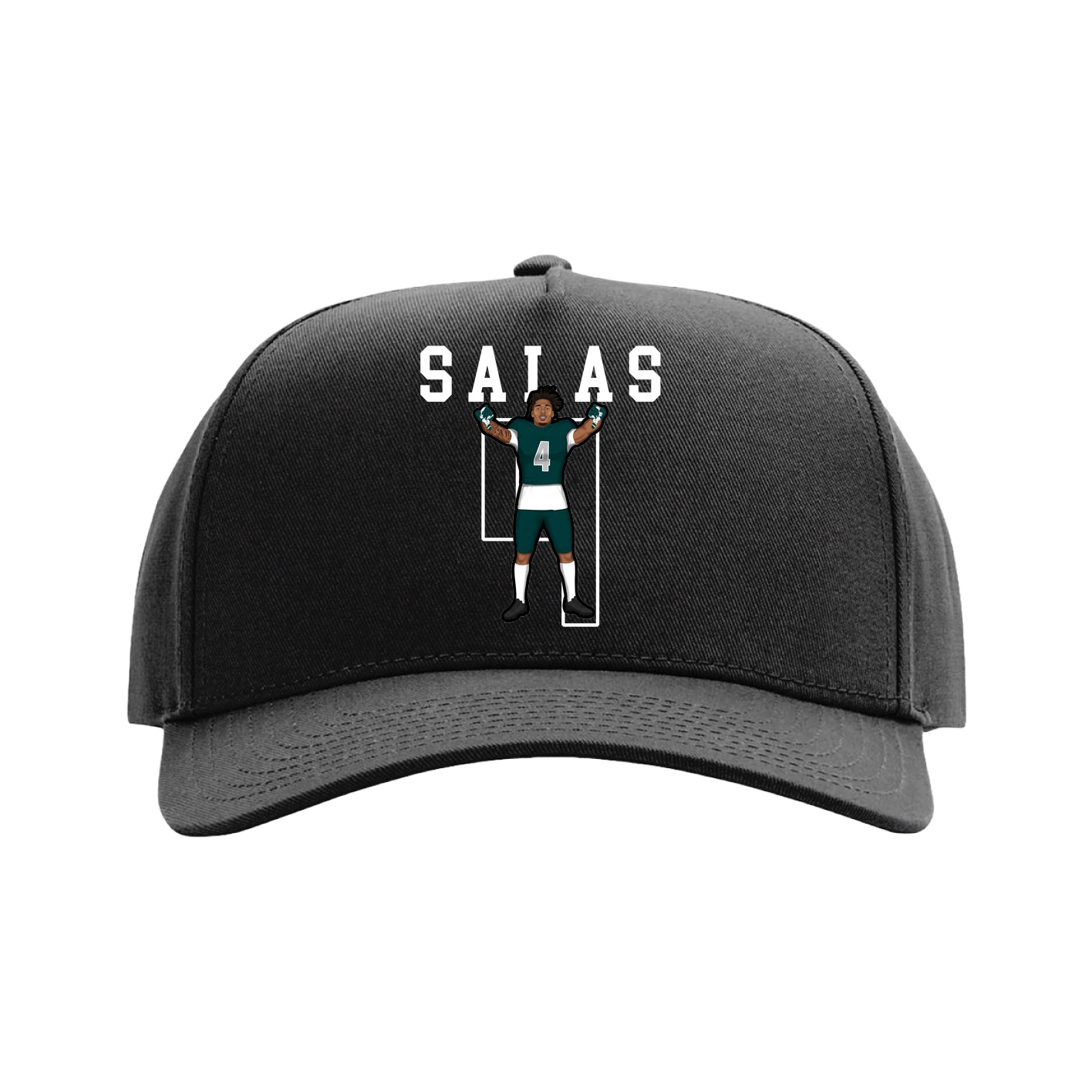 Full Fabric Five-Panel Champ Cap — Shirsey in Black