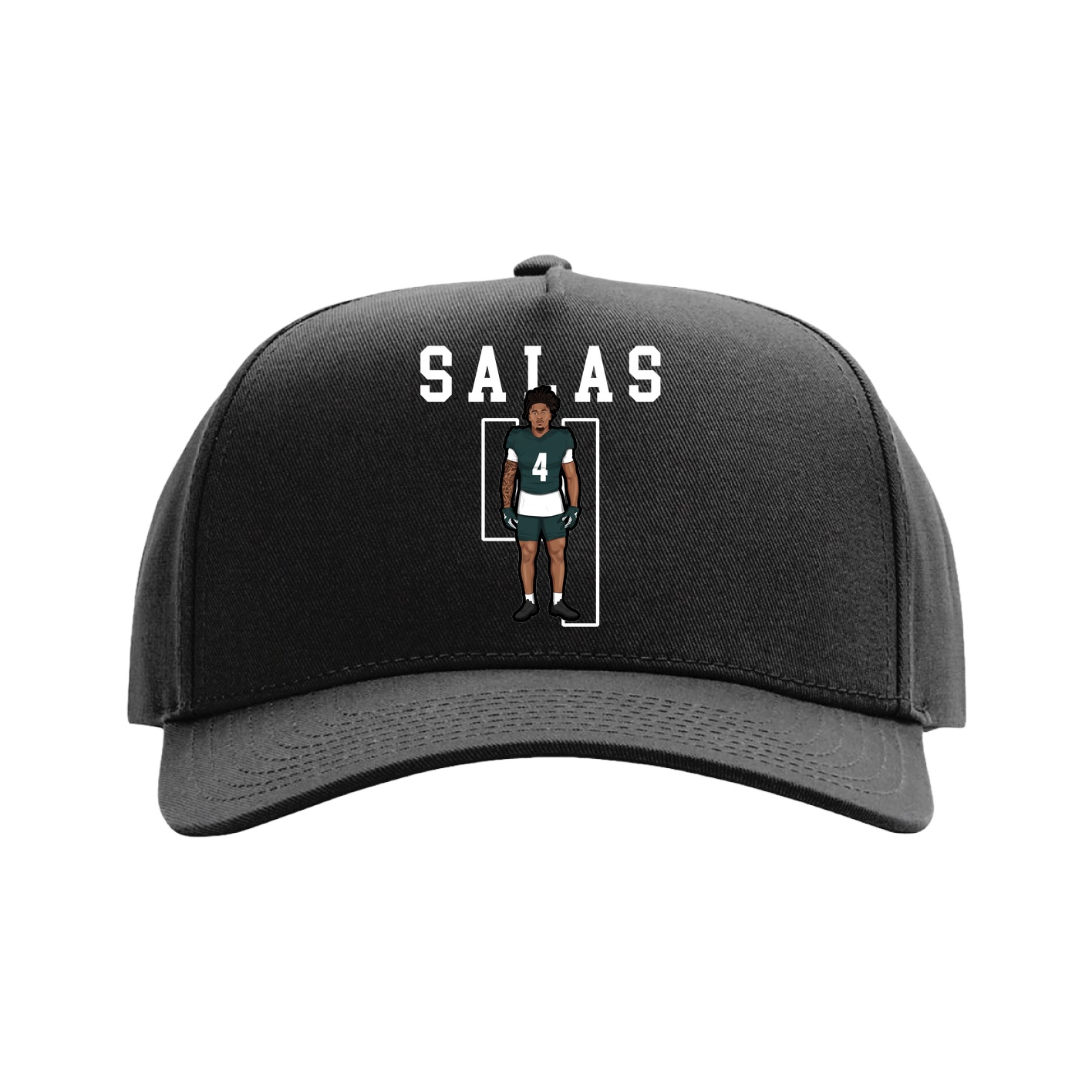 Full Fabric Five-Panel Champ Cap — Shirsey in Black