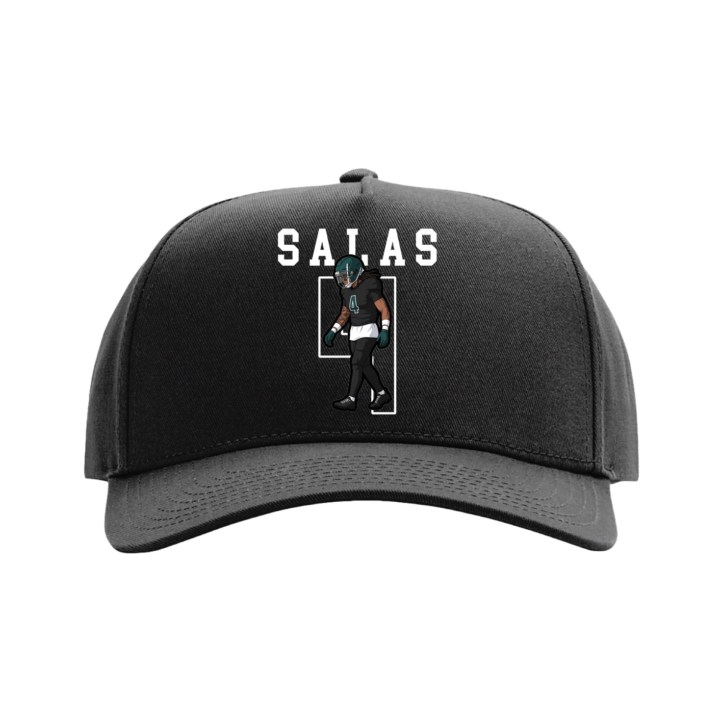 Full Fabric Five-Panel Champ Cap — Shirsey in Black