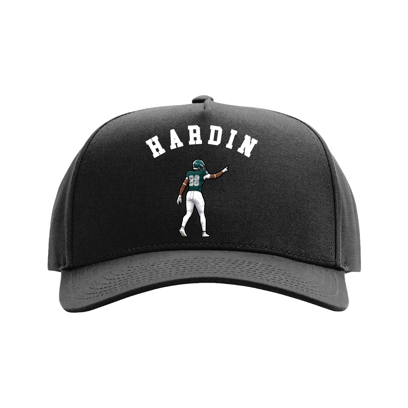 Full Fabric Five-Panel Champ Cap — Shirsey Arch in Black