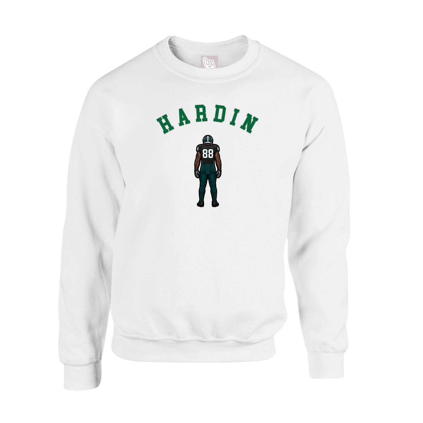 Fleece Crew — Shirsey Arch in White