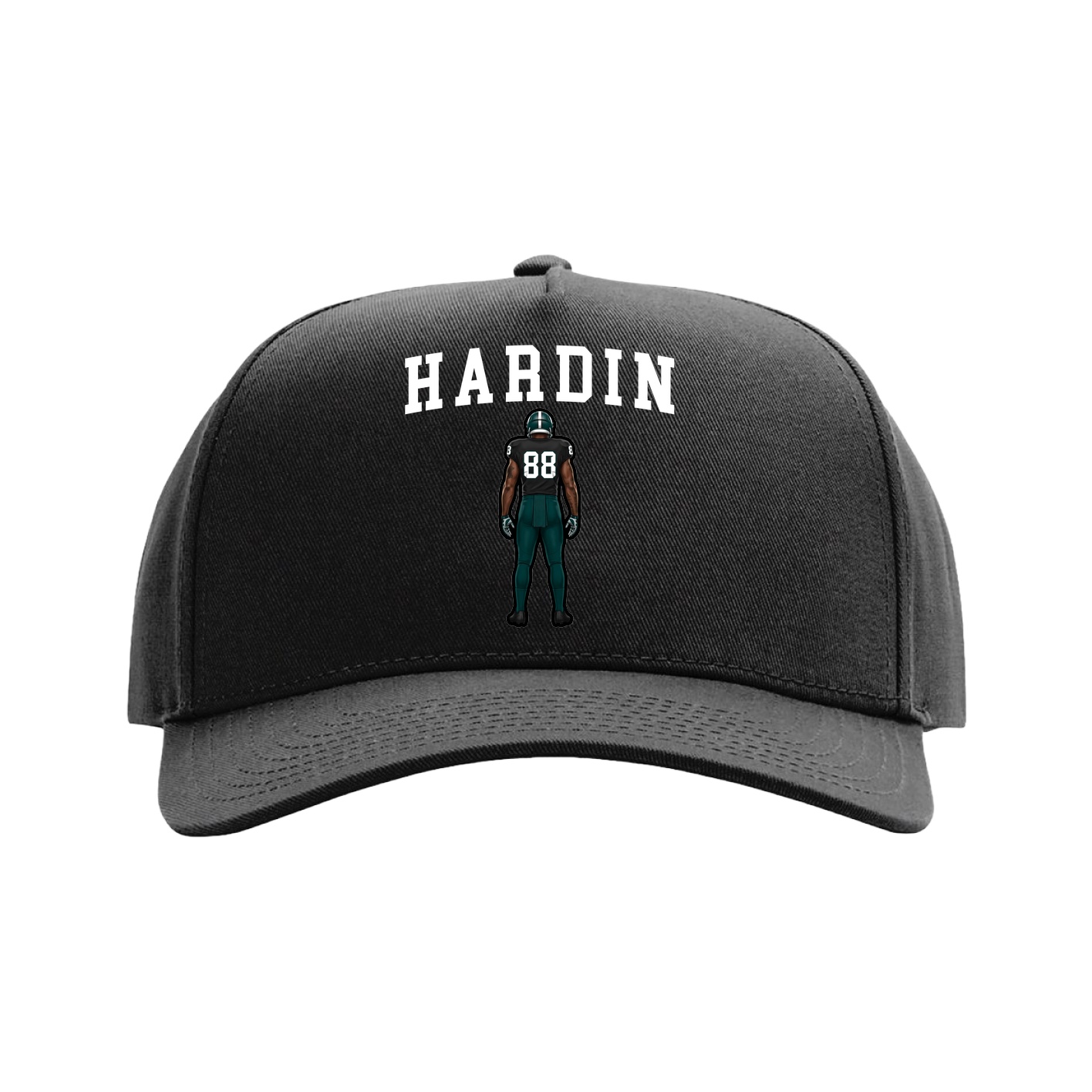Full Fabric Five-Panel Champ Cap — Shirsey in Black