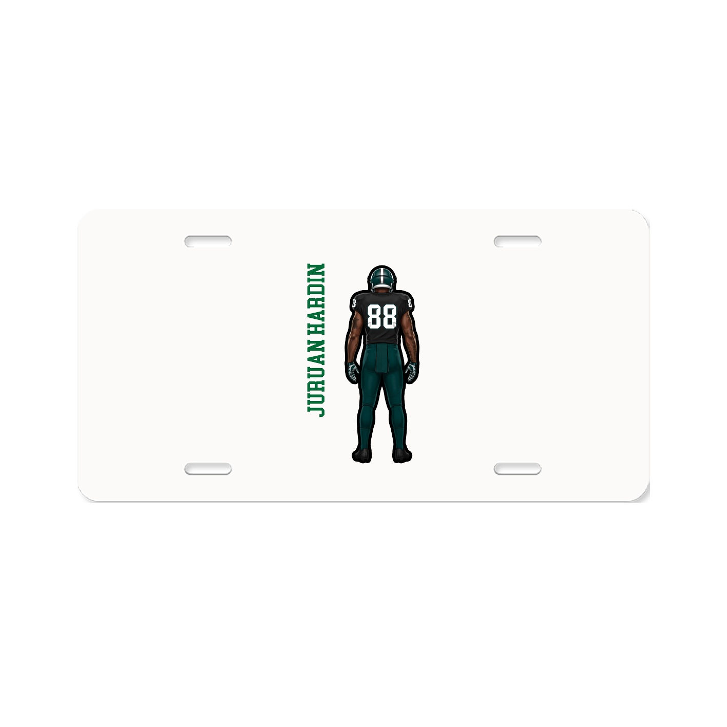 License Plate — Name Vertical in Classic