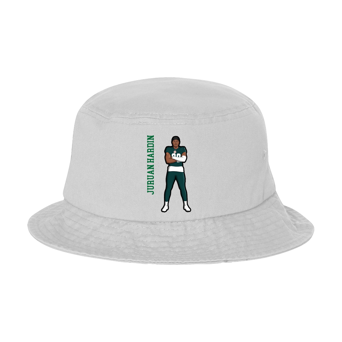 Bucket Cap — Name Vertical in White