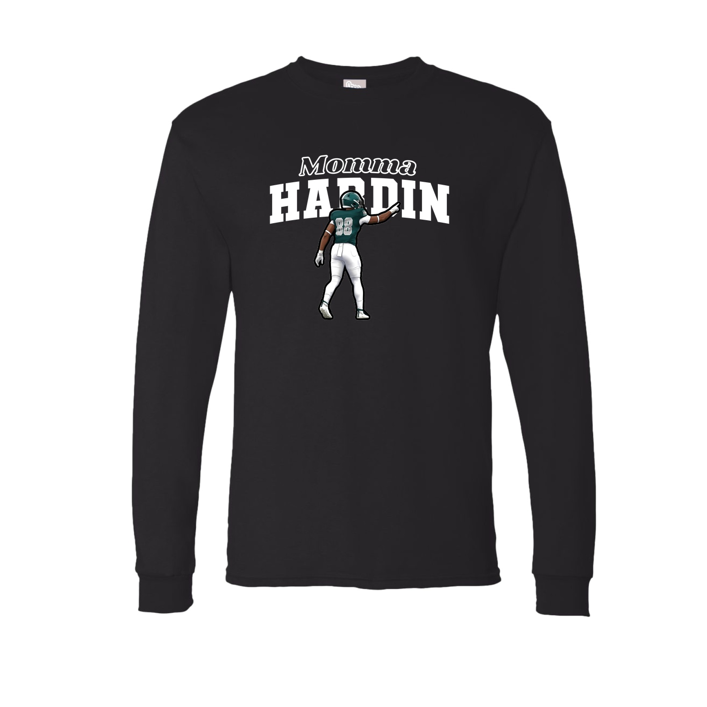 Long Sleeve Tee — Mothers Day Block in Black