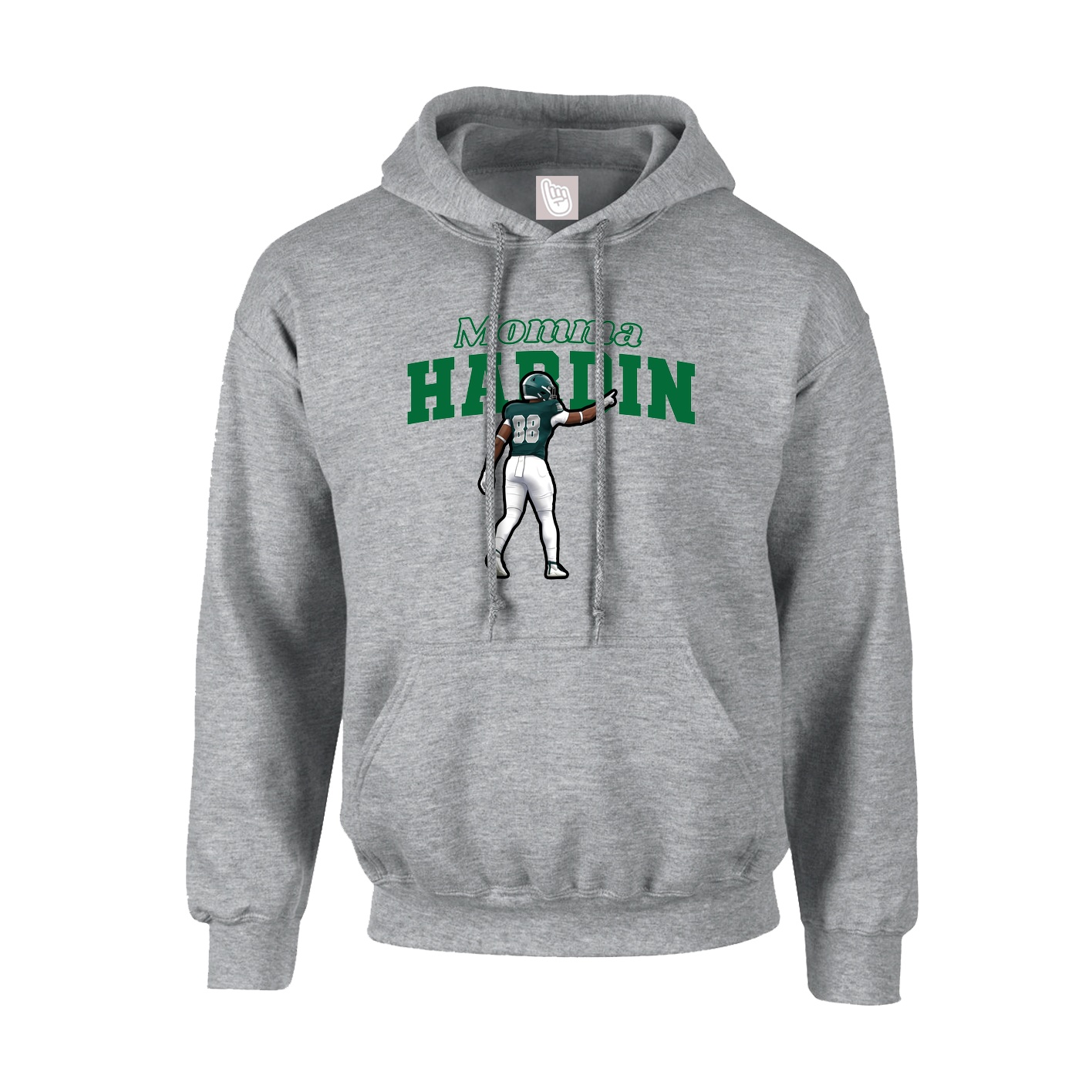 Youth Hoodie — Mothers Day Block in Grey
