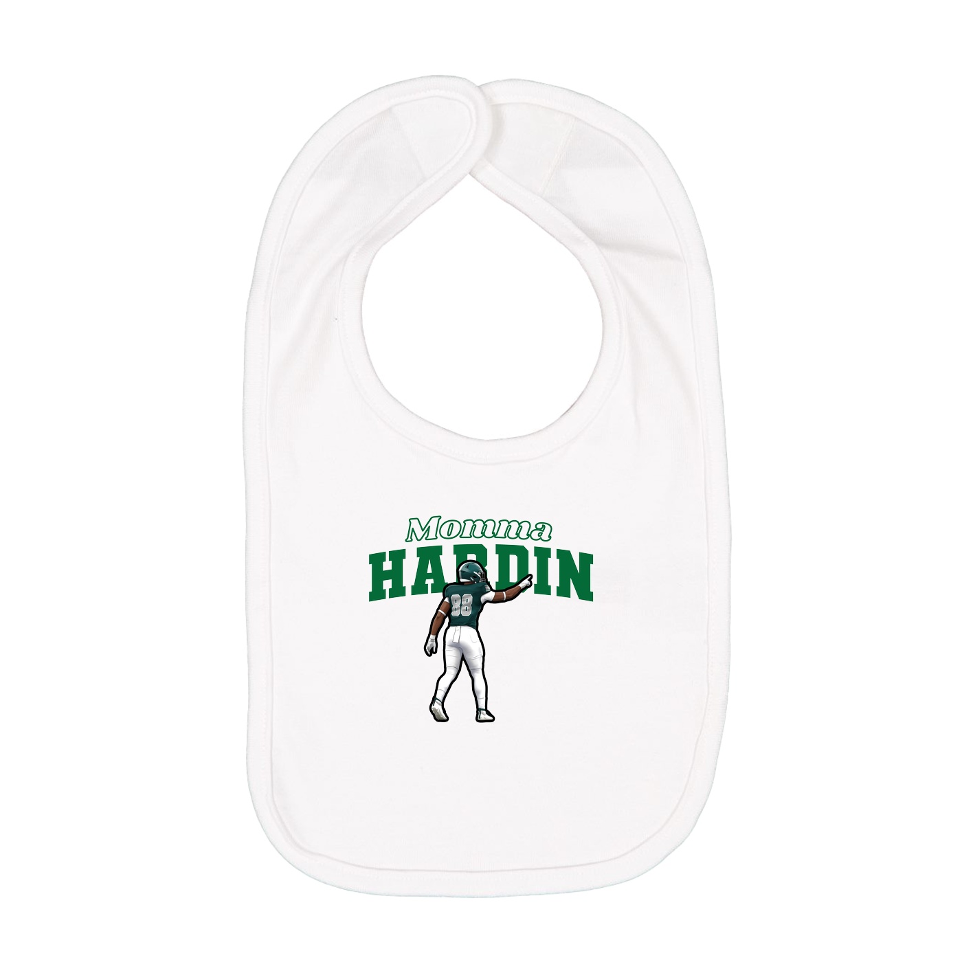 Infant Bib — Mothers Day Block in White