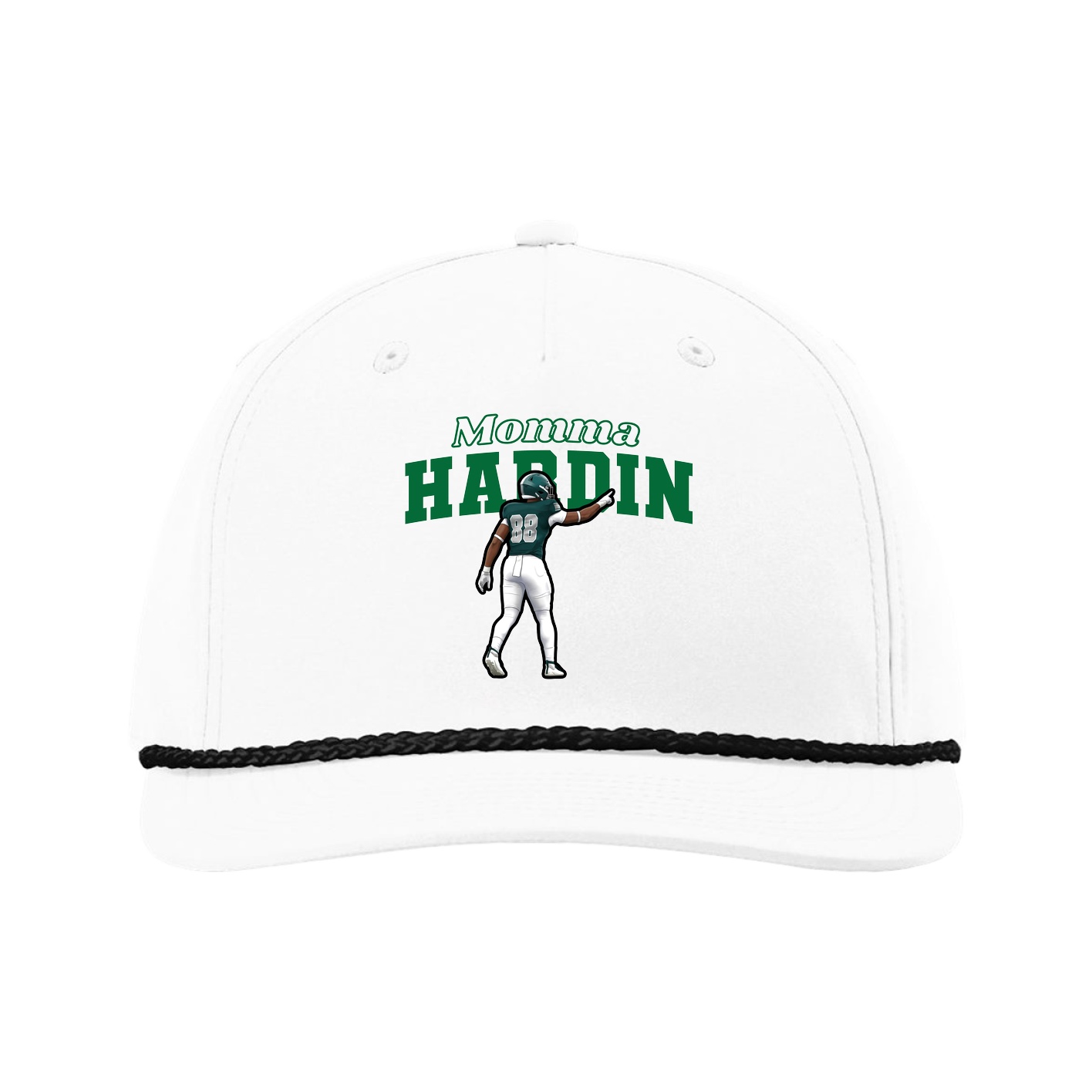Five-Panel Classic Rope Cap — Mothers Day Block in White