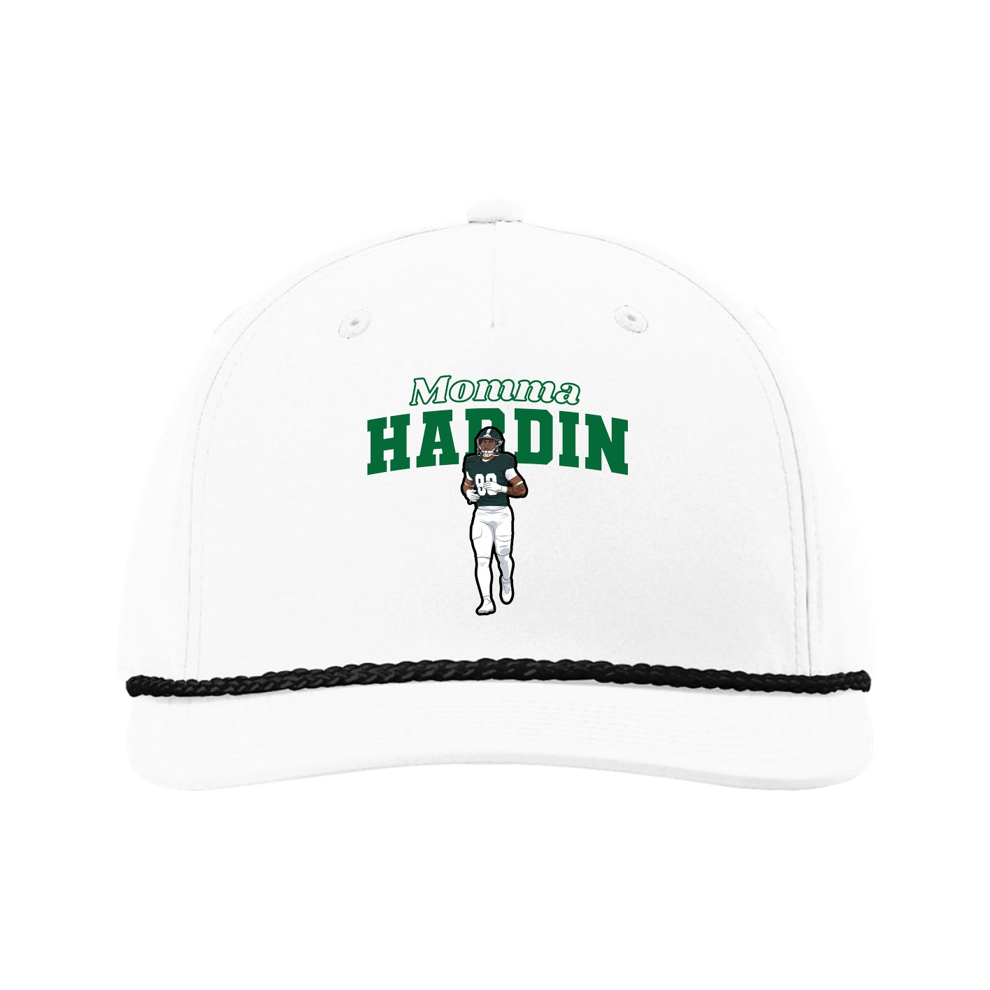Five-Panel Classic Rope Cap — Mothers Day Block in White