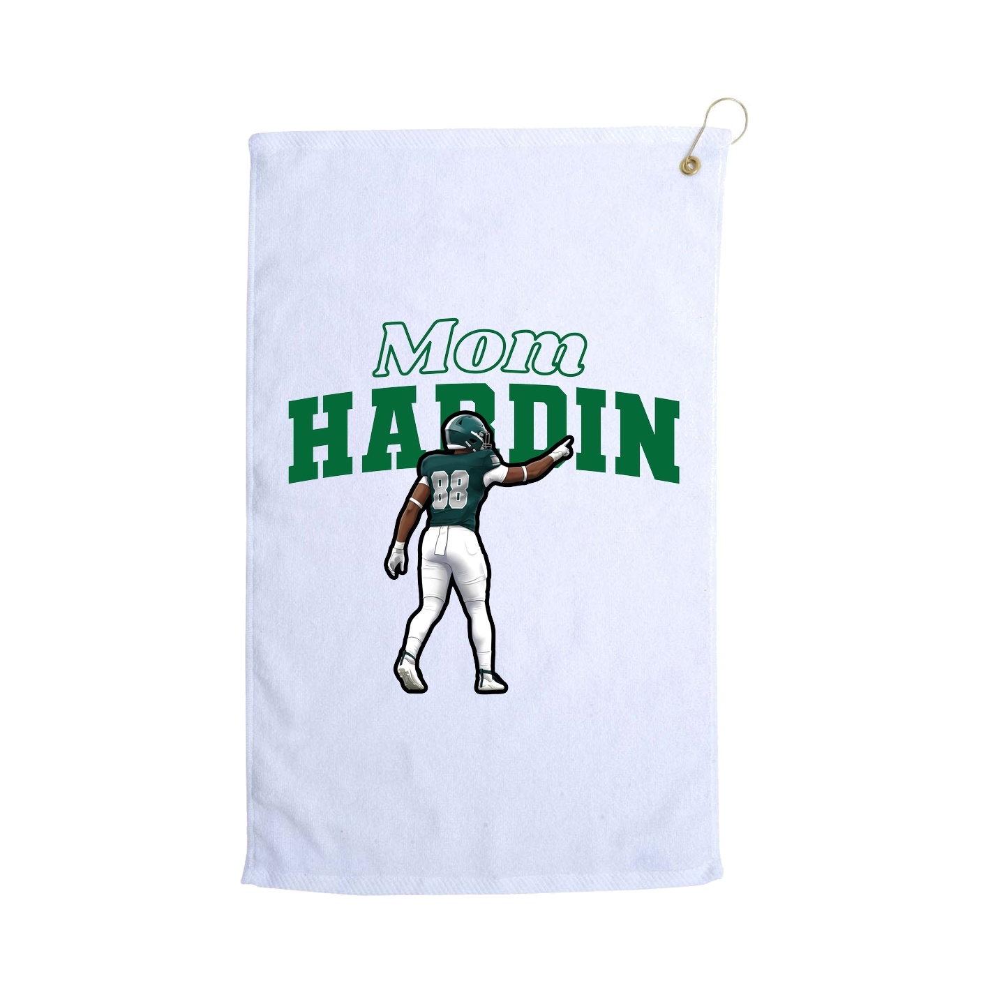 Golf Towel — Mothers Day Block in White