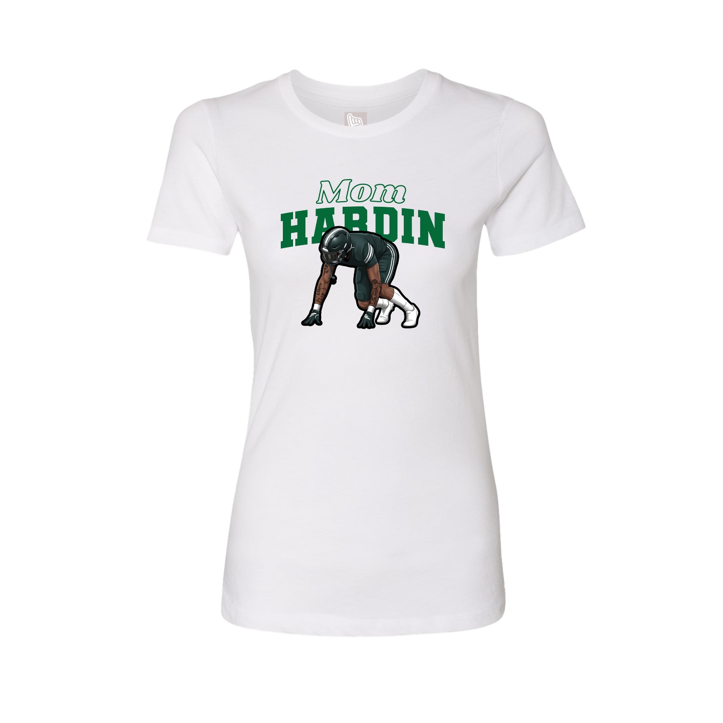 Womens Tee — Mothers Day Block in White